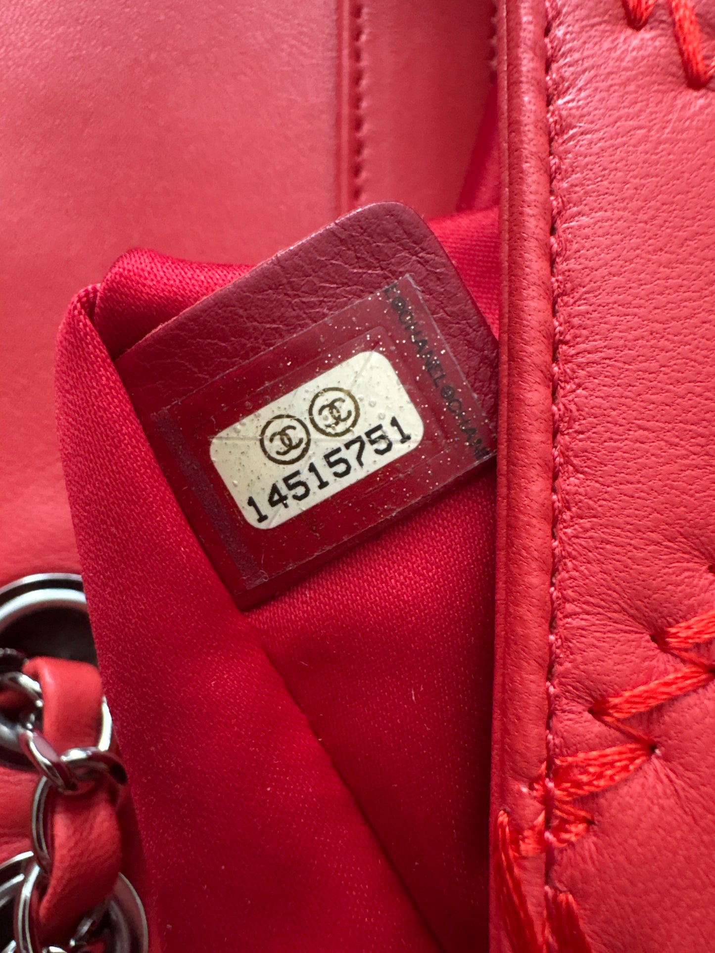 Red Wild Stitch Single Flap Bag