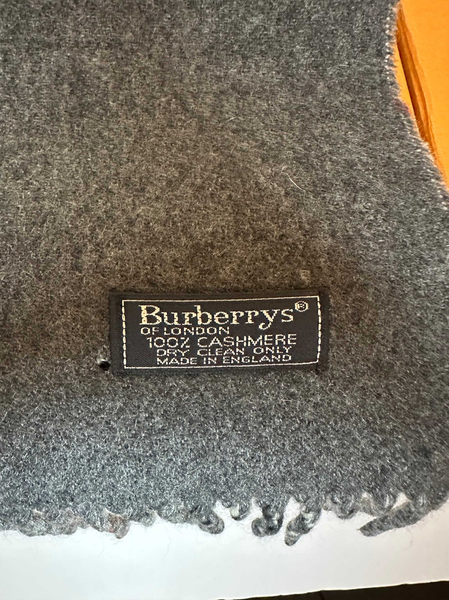 Nova Check Grey Cashmere Scarf