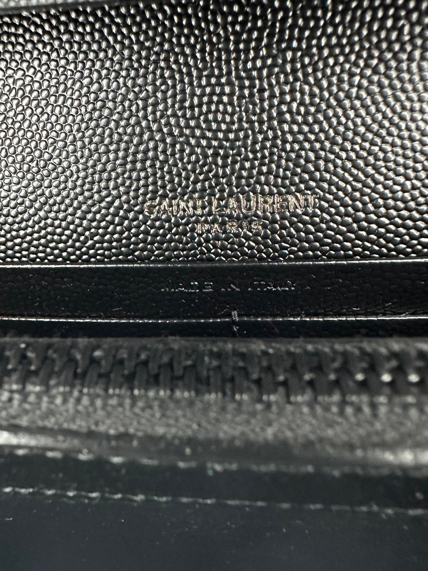 Cassandre Lambskin Chain Wallet Black