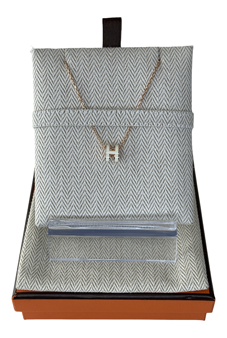 Mini Pop Blanc H Pendant Necklace