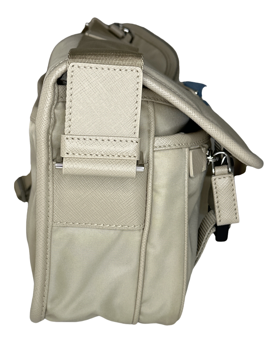 Beige Re-Nylon Shoulder Bag