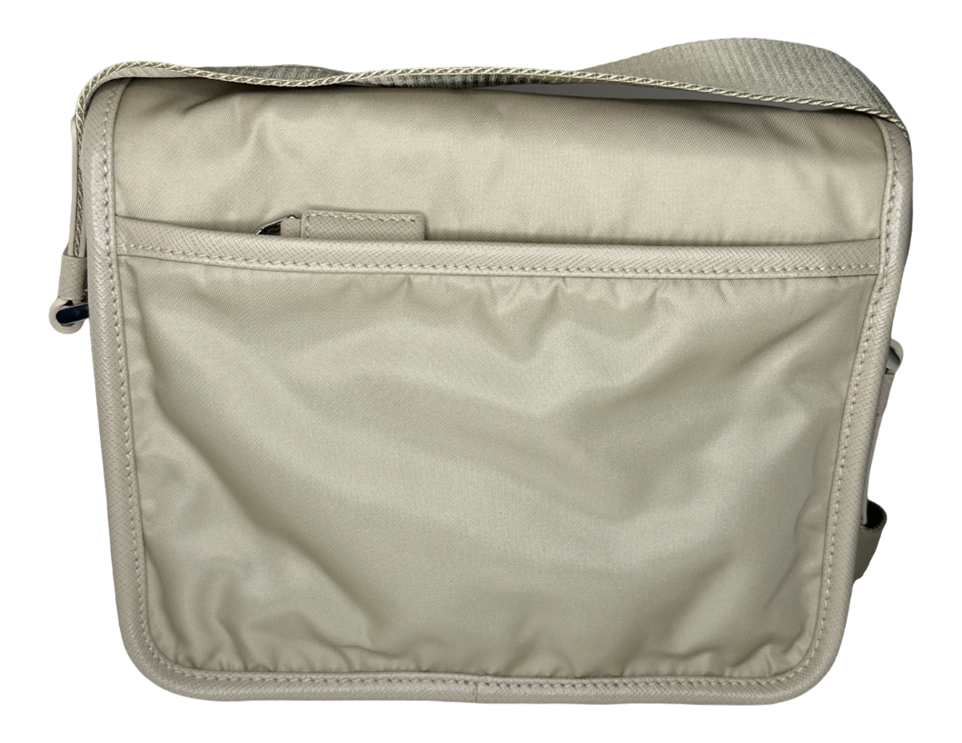 Beige Re-Nylon Shoulder Bag
