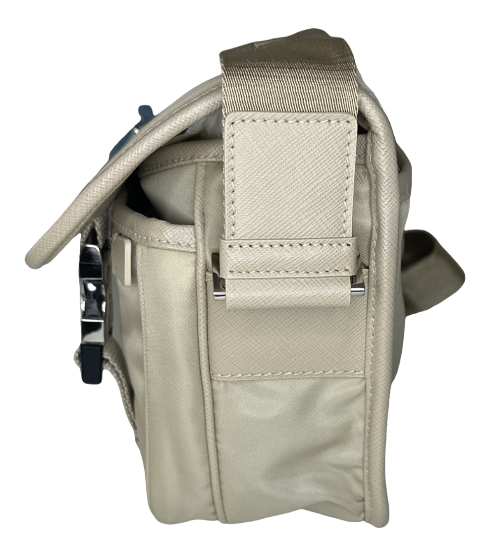 Beige Re-Nylon Shoulder Bag