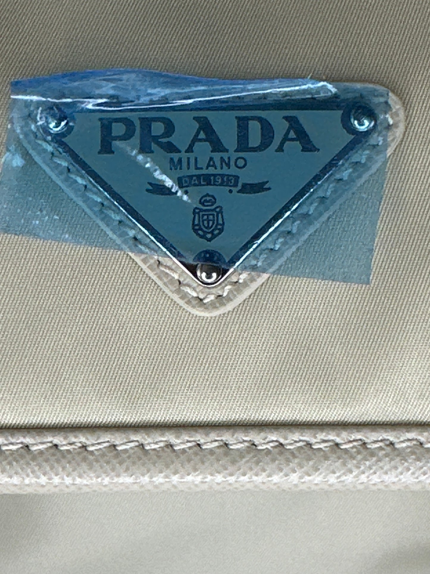 Beige Re-Nylon Shoulder Bag