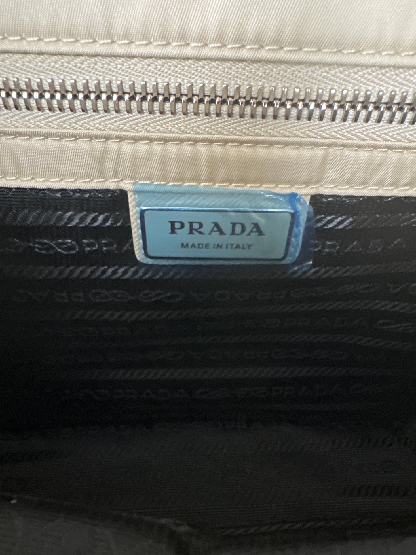 Beige Re-Nylon Shoulder Bag