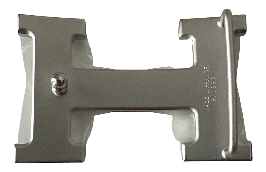 H Belt Buckle and Reversible Leather Strap 32MM