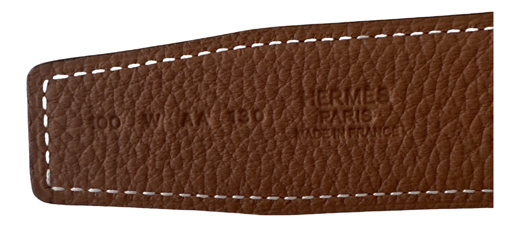 H Belt Buckle and Reversible Leather Strap 32MM