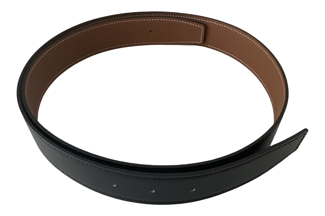 H Belt Buckle and Reversible Leather Strap 32MM