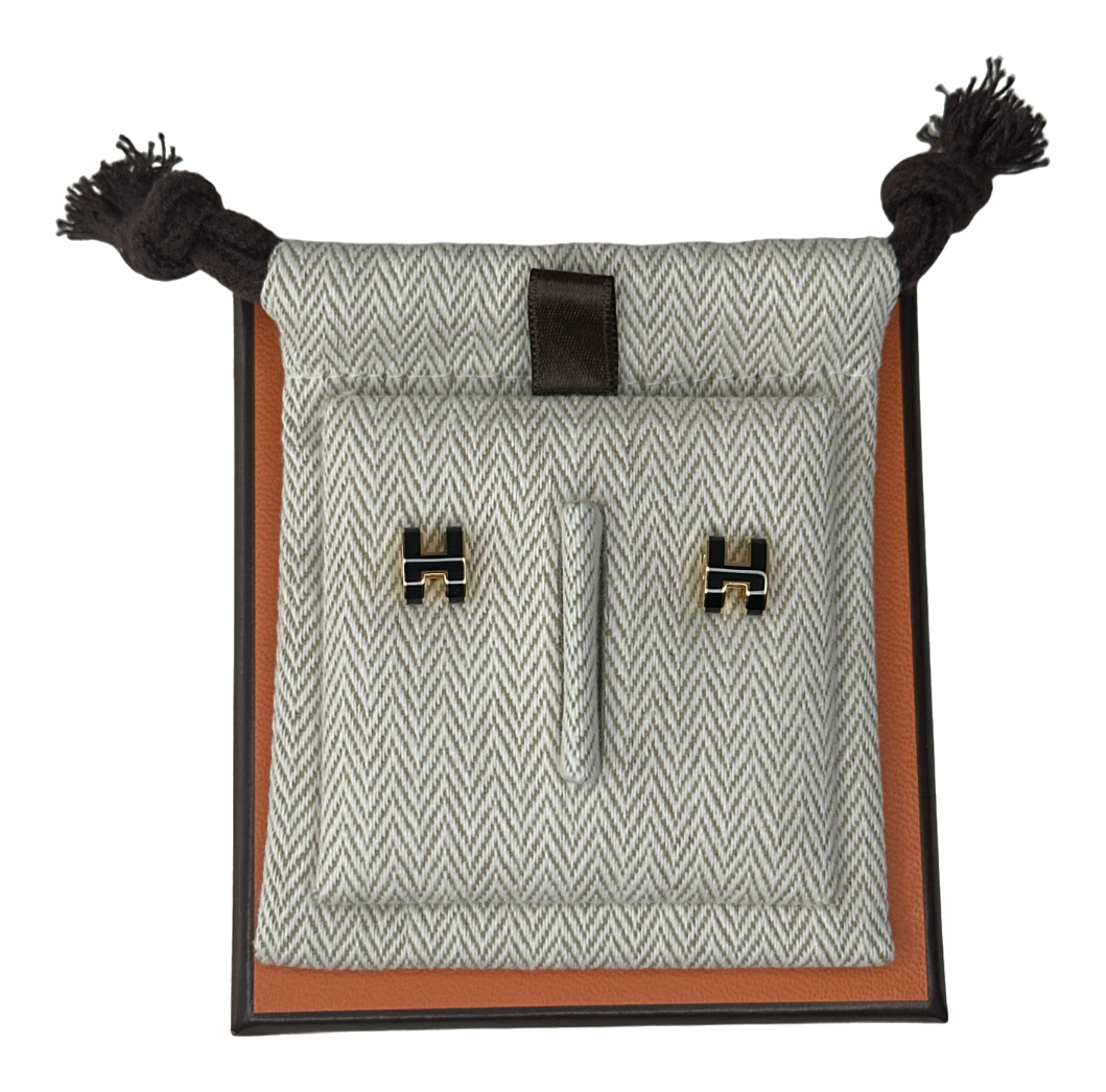 Mini Pop H Earrings Noir