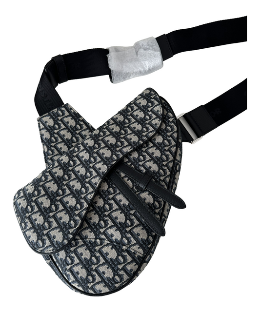 Saddle Oblique Jacquard Crossbody Bag