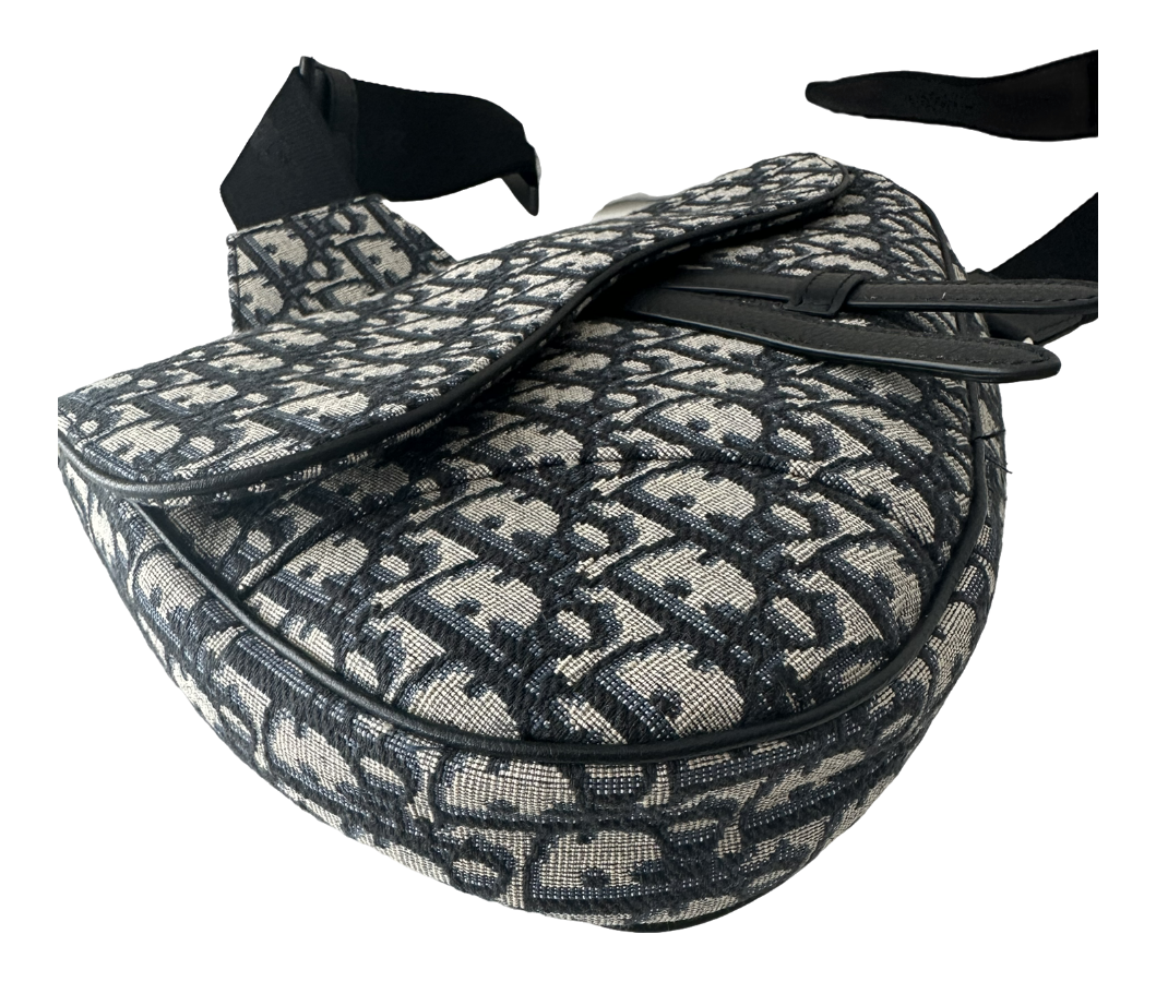 Saddle Oblique Jacquard Crossbody Bag