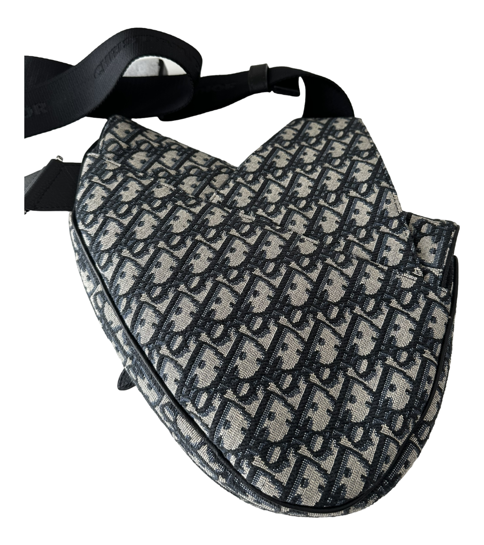 Saddle Oblique Jacquard Crossbody Bag