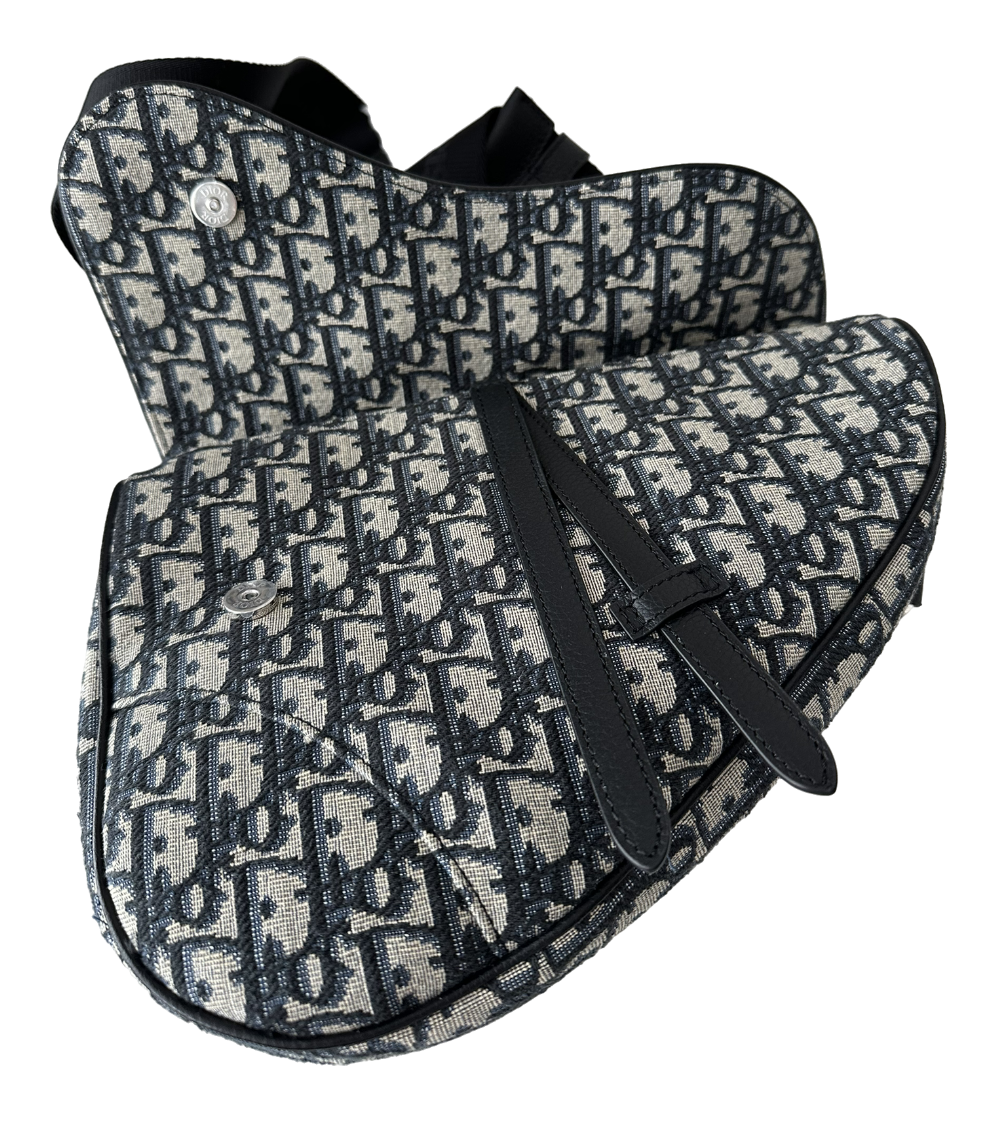 Saddle Oblique Jacquard Crossbody Bag