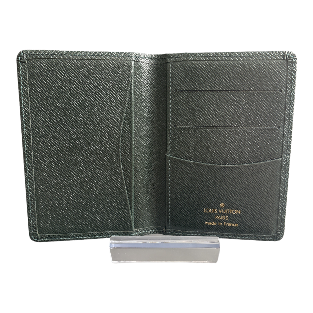 Taiga Leather Pocket Organizer- Dark Green