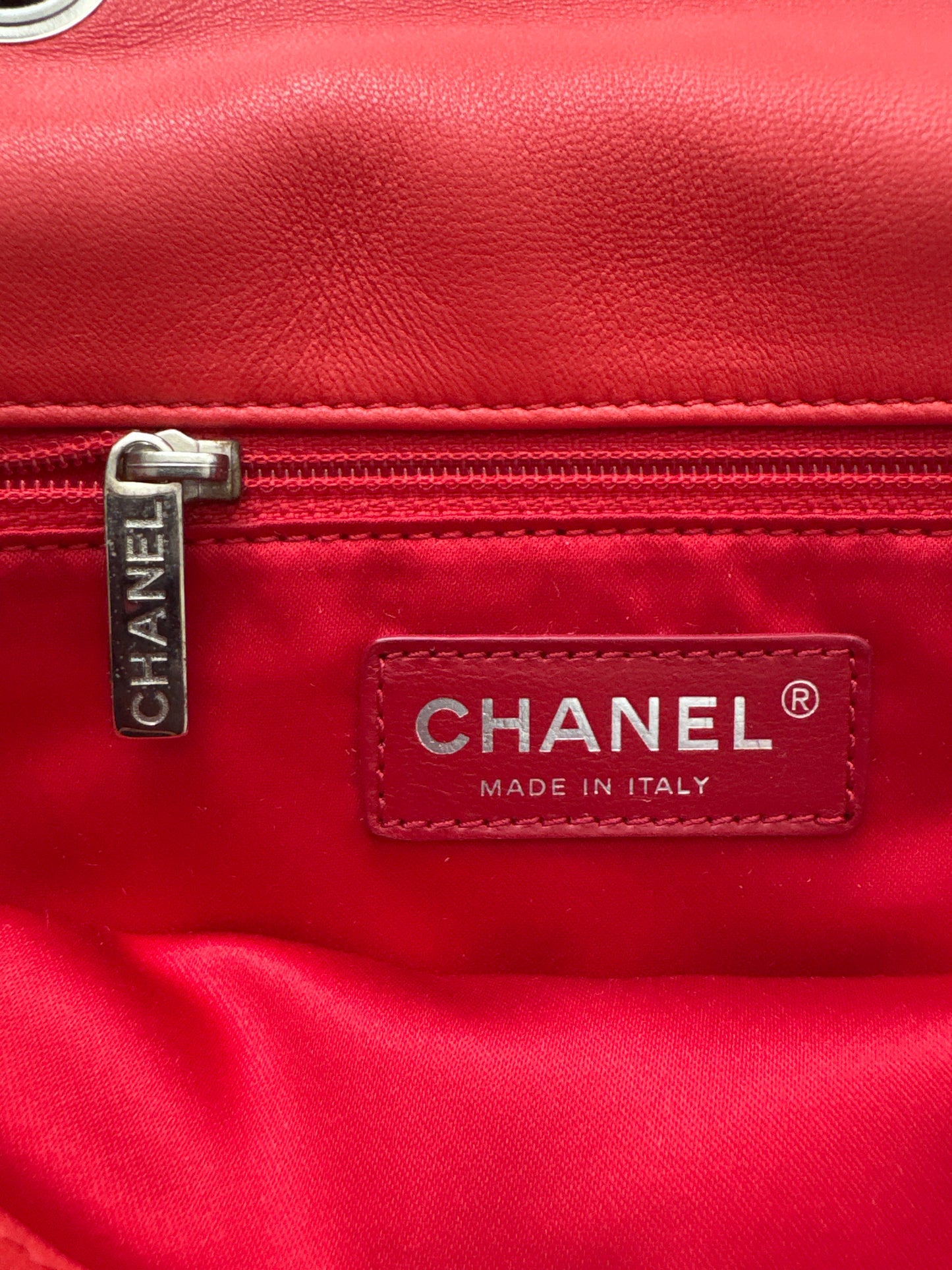 Red Wild Stitch Single Flap Bag