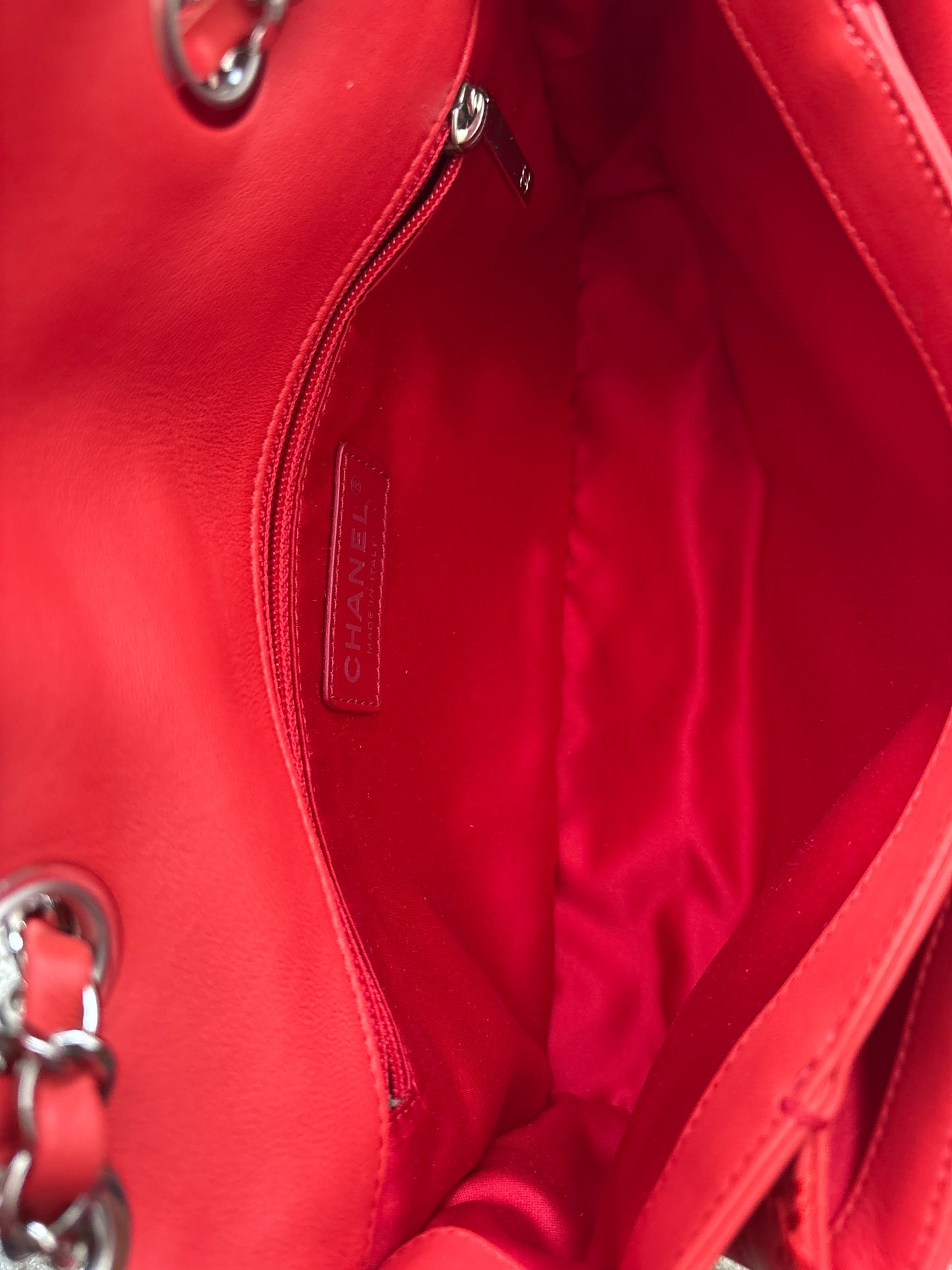 Red Wild Stitch Single Flap Bag