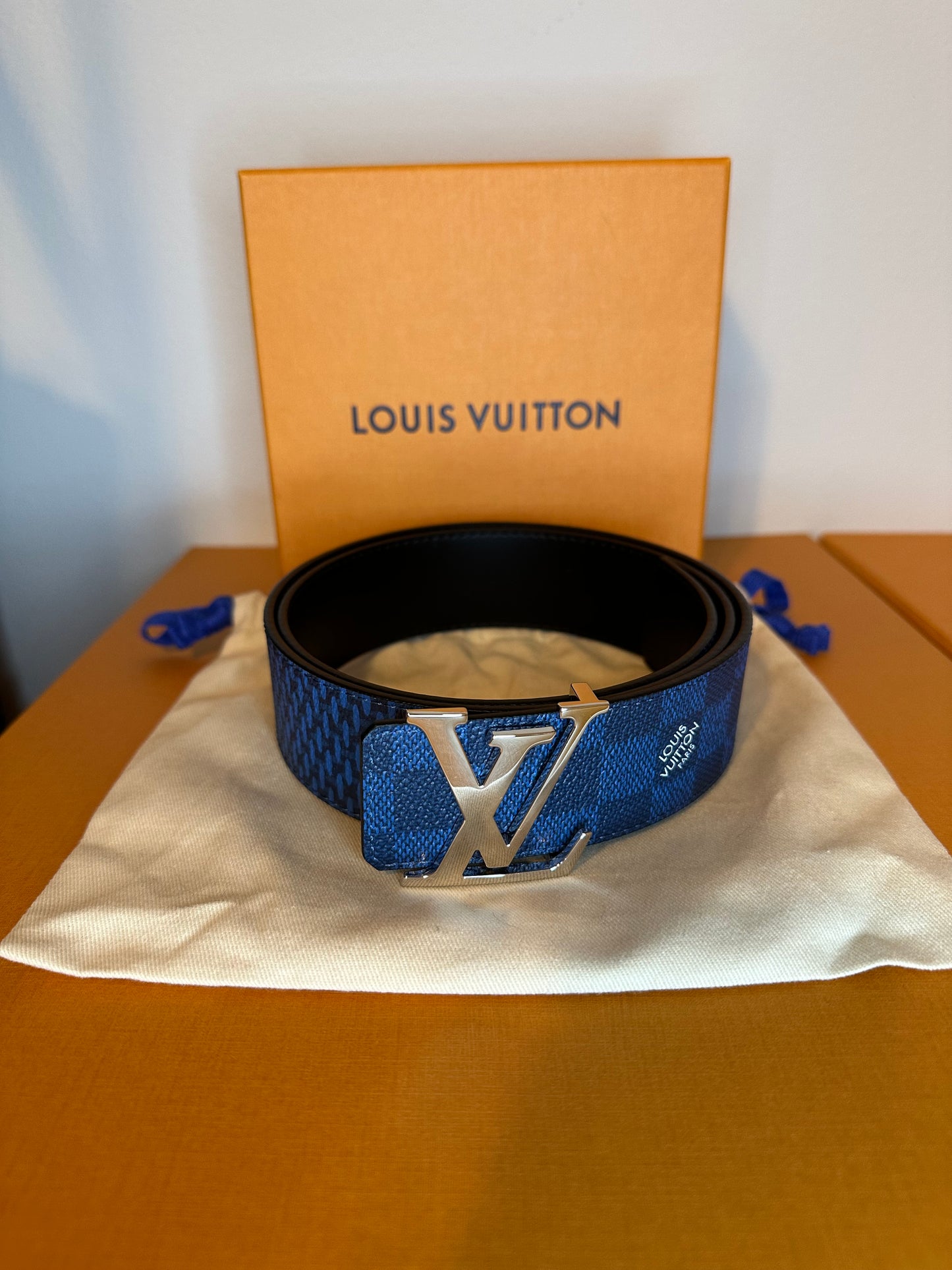 Infini LV Initial 40mm Reversible Damier Belt