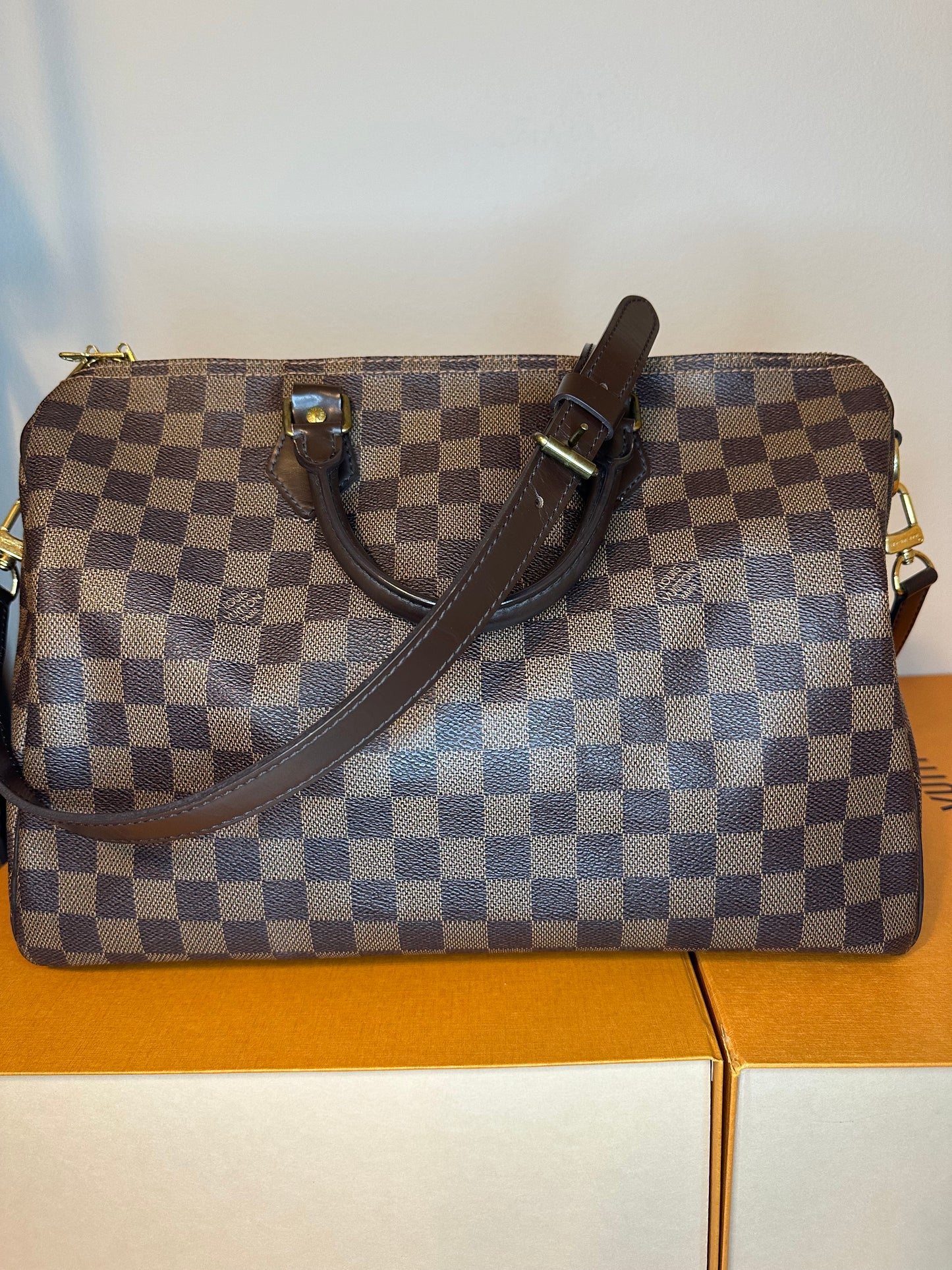 Damier Ebene Speedy 35 Bandouliere