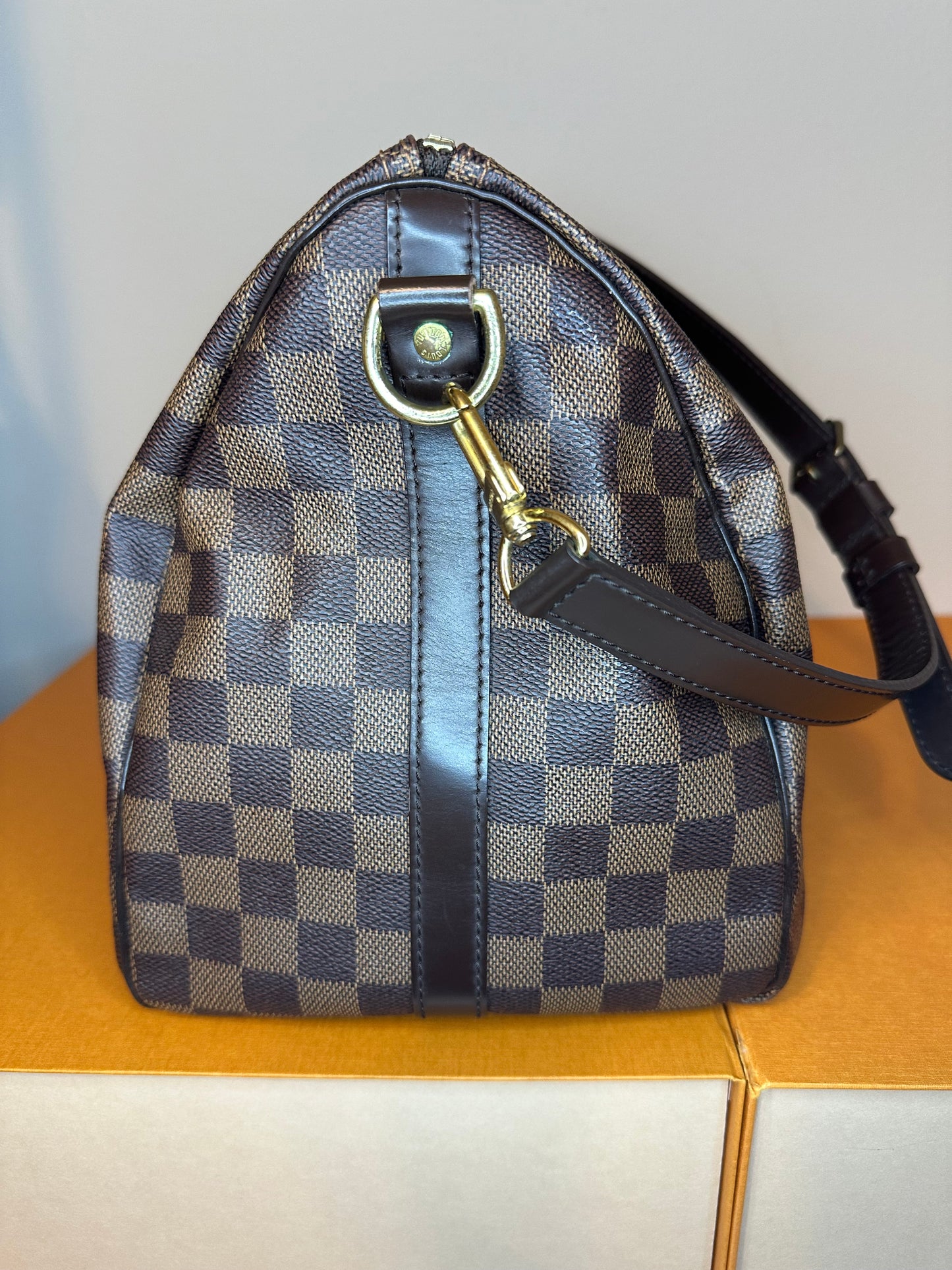 Damier Ebene Speedy 35 Bandouliere