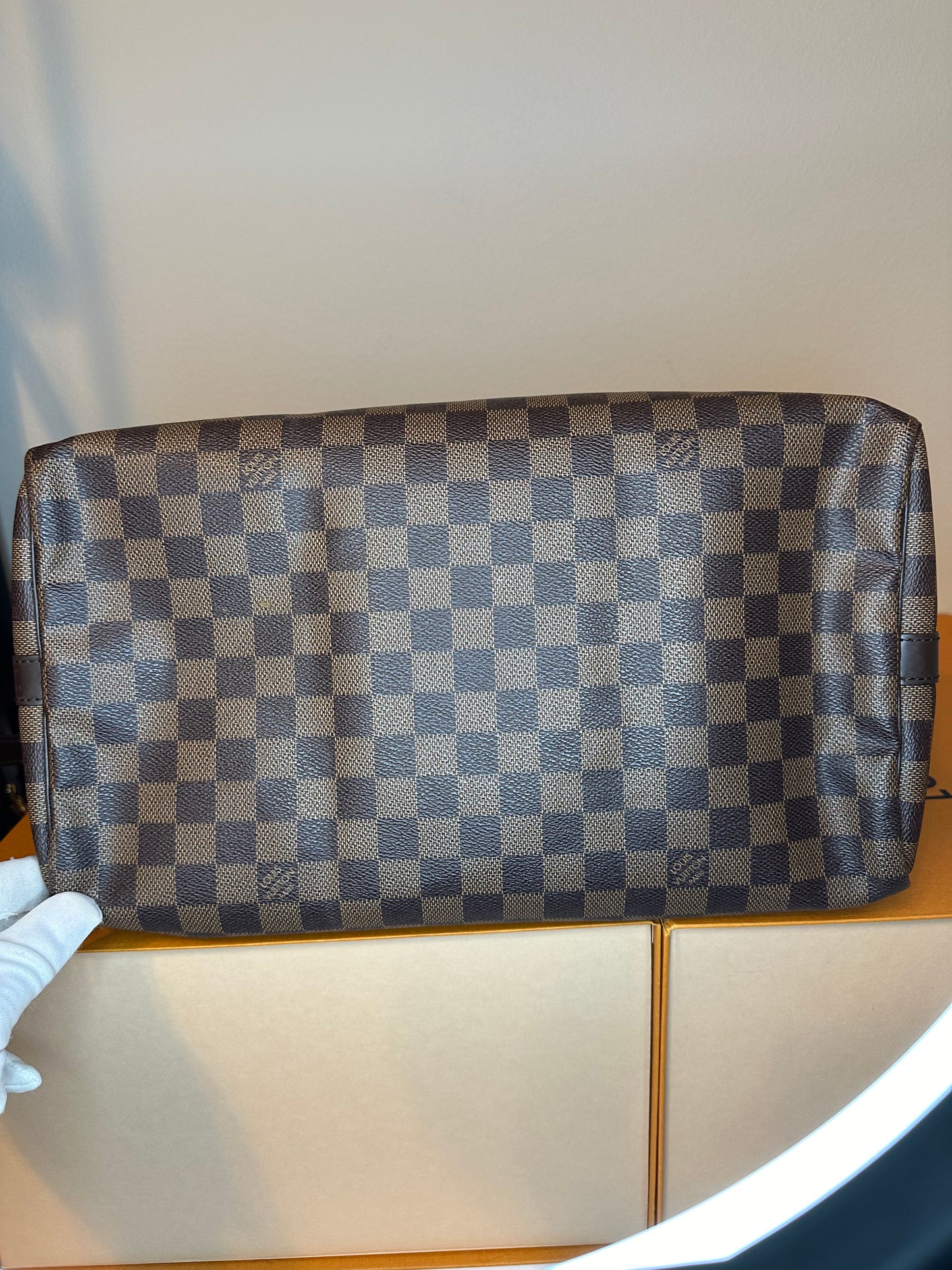 Damier Ebene Speedy 35 Bandouliere