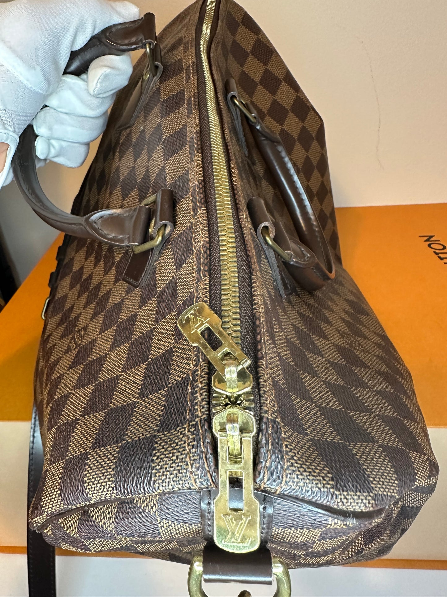 Damier Ebene Speedy 35 Bandouliere