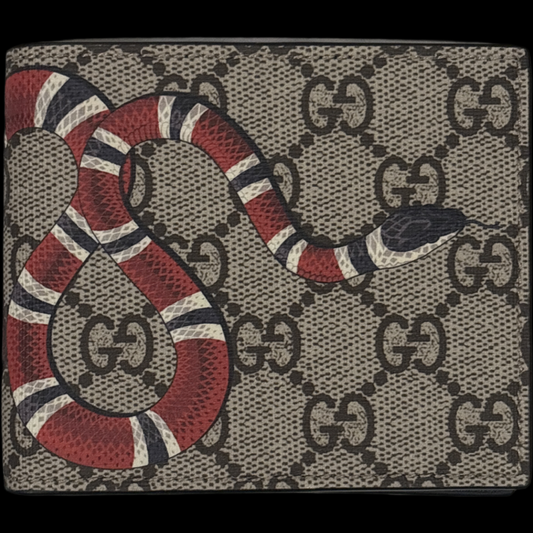 Kingsnake Print GG Supreme Pattern Wallet