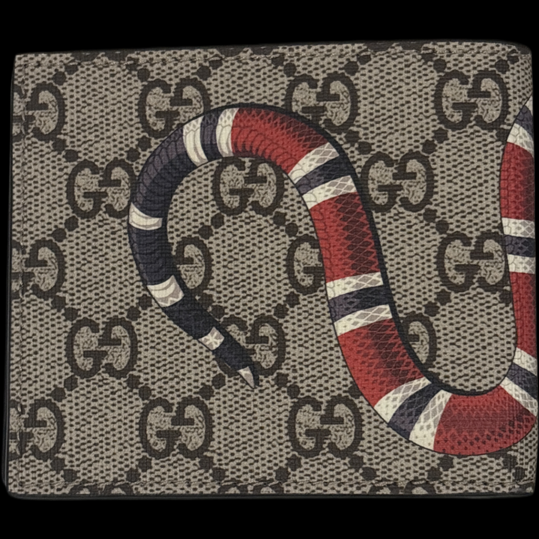 Kingsnake Print GG Supreme Pattern Wallet