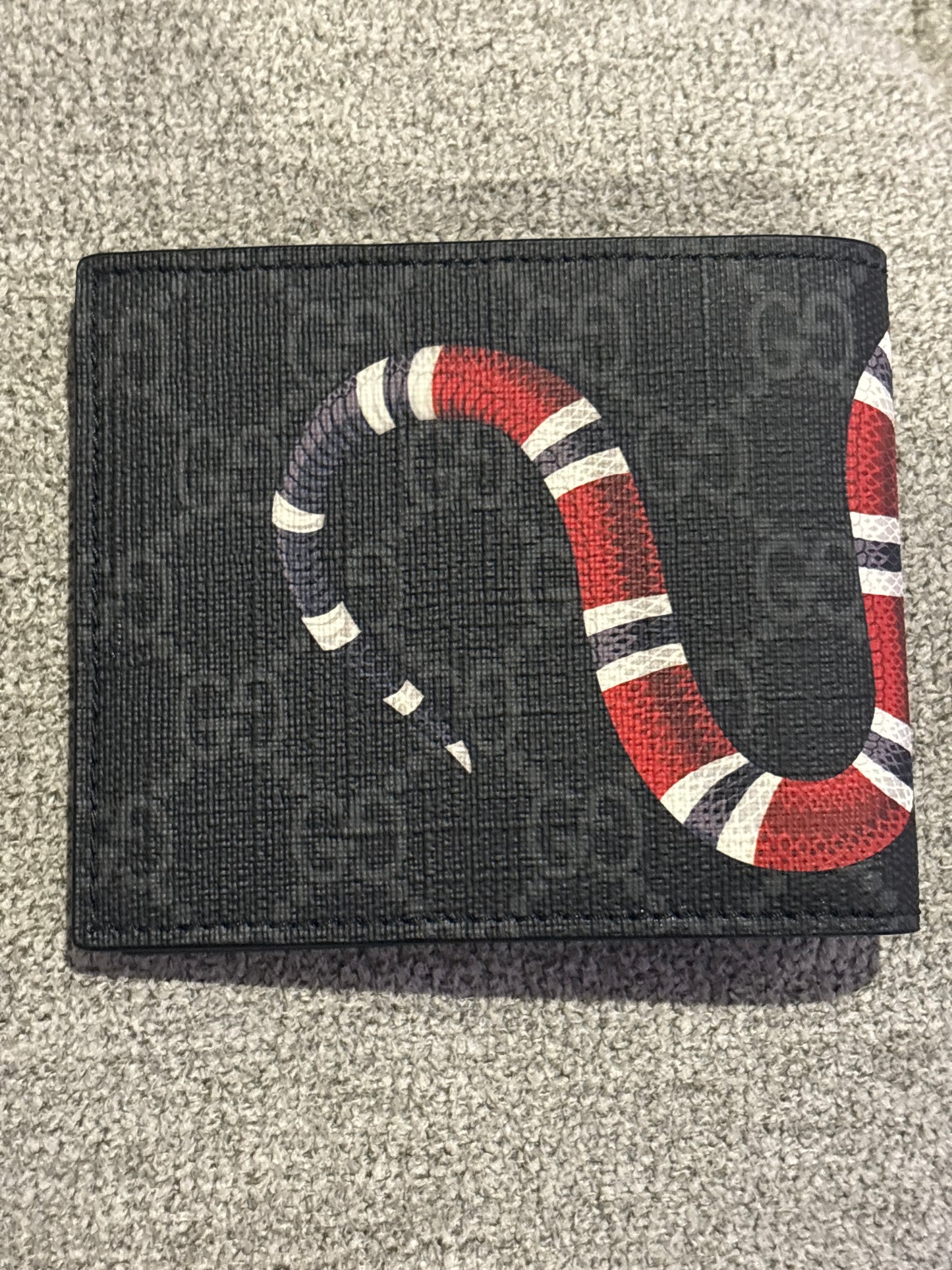 Kingsnake Print GG Supreme Pattern Wallet
